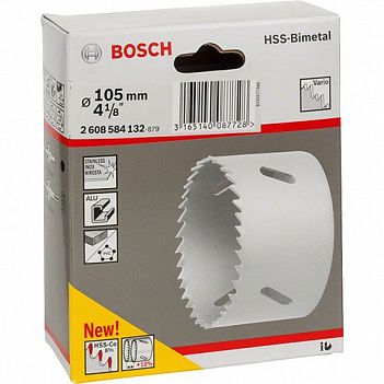 Коронка по металлу и дереву Bosch HSS-Bimetal 105мм (2608584132)