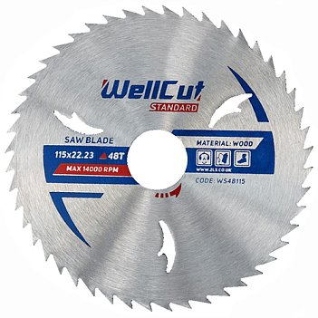 Диск пильный по дереву WellCut Standard 115х22,23мм (WS48115)