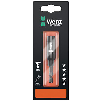 Держатель бит магнитный ударный WERA 897/4 IMP 1/4" х 1/4" с пружинным стопорным кольцом (05057676001)