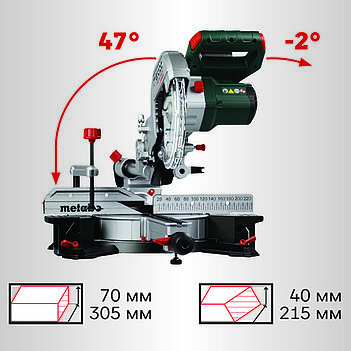 Пила торцовочная аккумуляторная Metabo KGS 18 LTX BL 216 (614216650)