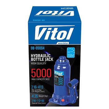 Домкрат гидравлический бутылочный VITOL 5 т (DB-05004)