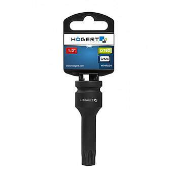 Головка торцева з бітою Torx ударна Hoegert Cr-Mo 1/2" T60 (HT4R034)