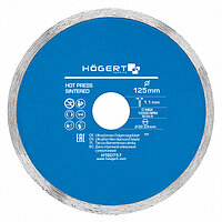 Диск алмазный сплошной Hoegert 125х22,23х1,1 мм (HT6D757)