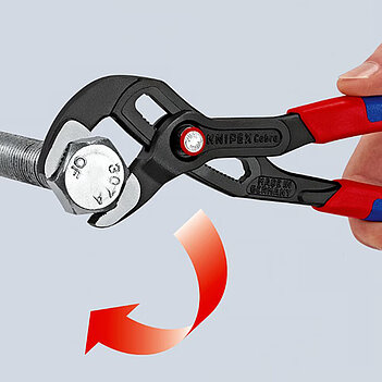 Кліщі переставні KNIPEX Cobra QuickSet Cr-V 250 мм з кнопковим фіксатором і автоспуском (87 22 250)