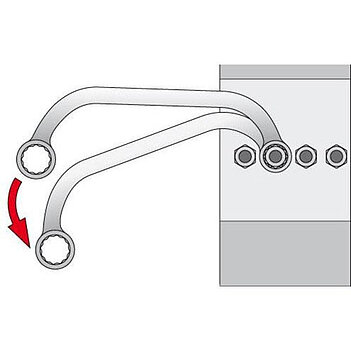 Ключ накидний С-подібний HANS 13х15 мм (1108М13х15)