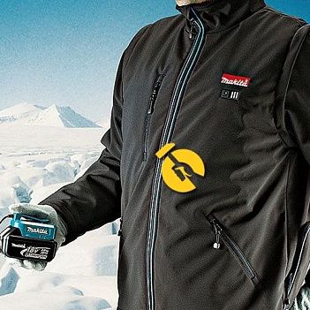 Куртка аккумуляторная с подогревом Makita размер S (DCJ200ZS) - без аккумулятора и зарядного устройства