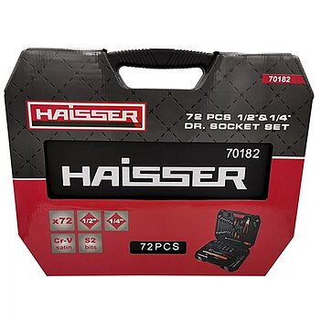 Набор инструмента Haisser 1/2" 1/4" 70182 72 ед (117782)