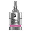 Головка торцева з бітою Hex WERA Zyklop 8740 A HF 1/4" 3 мм з фіксувальною функцією (05003332001)