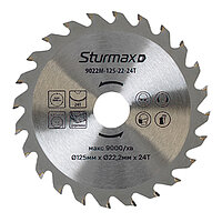 Диск пиляльний по дереву Sturmax 125x22,2 мм (9022M-125-22-24T)