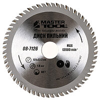 Диск пиляльний по дереву MASTERTOOL 125х1,2х22,20 мм (08-7126)