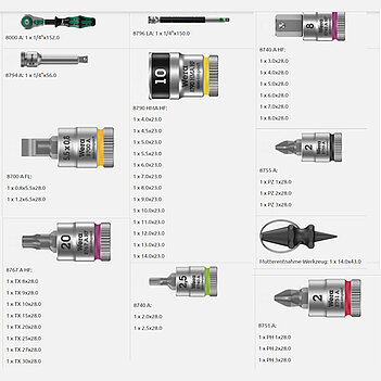 Набор инструмента WERA Zyklop Speed 8100 SA All-in 1/4" 42 ед. (05003755001)