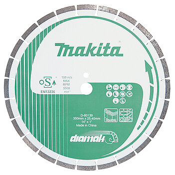 Диск алмазный сегментированный Makita DIAMAK 350х3,2х25,4мм 1шт (D-80139)