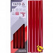 Клейові стрижні Yato 11,0 х 200 мм, червоні 5 шт (YT-82434)
