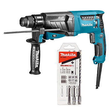 Перфоратор Makita + набор буров 3 шт. (SET-HR2631F-0725) Перфоратор Makita + набор буров 3 шт. (SET-HR2631F-0725)