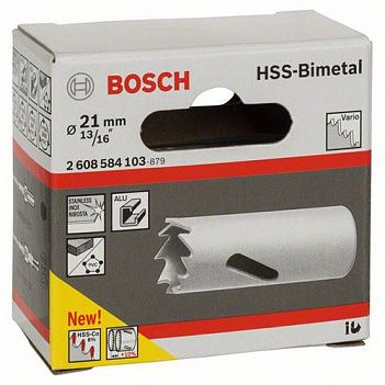 Коронка по металлу и дереву Bosch HSS-Bimetal 21 мм (2608584103)