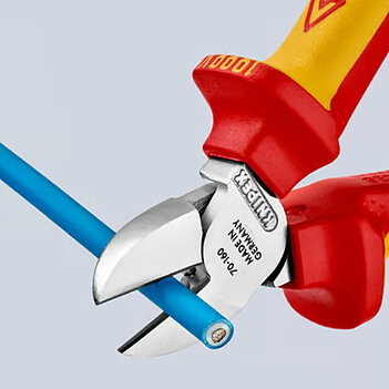 Бокорезы диэлектрические KNIPEX 160 мм прецизионные с креплением для страховки от падения 1000V (70 06 160 T)