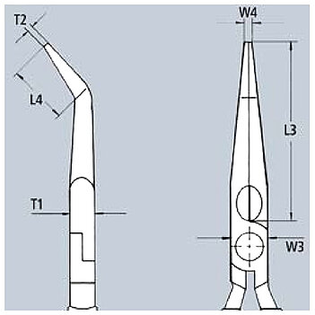 Длинногубцы изогнутые прецизионные с удлиненными губками KNIPEX Cr-V 160 мм (31 25 160)