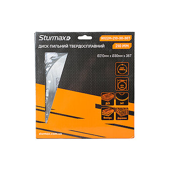 Диск пильный по дереву Sturmax 210х30 мм (9022M-210-30-36T)