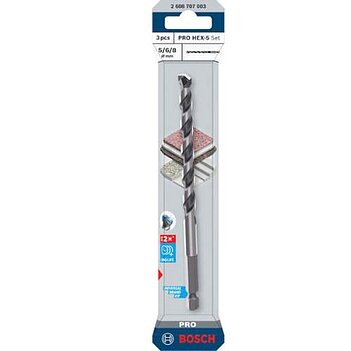 Набор сверл по бетону Bosch PRO HEX-5 Set 3 шт. (2608707003)