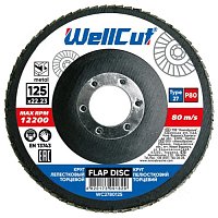 Круг лепестковый шлифовальный WellCut 125мм х Р80 (WC2780125)