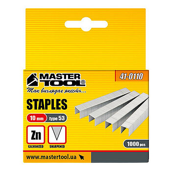 Скобы для степлера MASTERTOOL R53 10х11,3 мм 1000 шт. (41-0110)