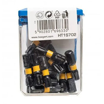 Бита ударная Torx Hoegert S2 1/4" T30 20 шт. (HT1S702)