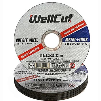 Круг відрізний по метал WellCut 115x1,2x22,23 мм (WCM11512)