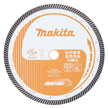 Диск алмазний турбо Makita DIAMAK Turbo 230х2,3х22,23мм 1шт (D-80195)