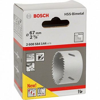 Коронка по металу і дереву Bosch HSS-Bimetal 67мм (2608584144)