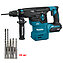 Перфоратор аккумуляторный Makita + набор буров (SET-HR008GZ-0525) - без аккумулятора и зарядного устройства