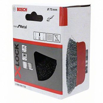 Щетка проволочная Bosch X-LOCK 75 мм (2608620725)