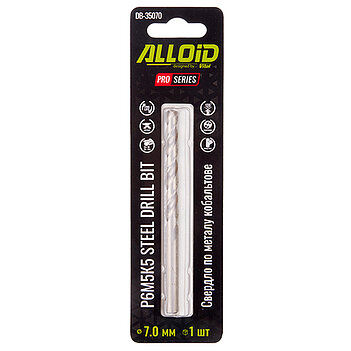 Сверло по металлу Alloid Pro HSS-Co 7,0х109 мм 1 шт. (DB-35070)