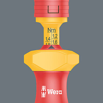 Отвертка-битодержатель динамометрическая диэлектрическая WERA Kraftform 7444 9 мм 1,7-3,5 Nm VDE 1000V (05074757001)