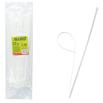 Хомут нейлоновый Alloid 4,8 х 300 мм 100 шт. (PC-48300 W)