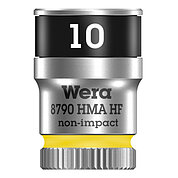 Головка торцевая 6-гранная WERA Zyklop 8790 HMA HF Cr-V 1/4" 10 мм с фиксирующей функцией (05003725001)