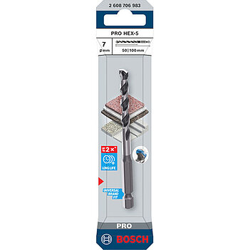 Сверло по бетону Bosch PRO HEX-5 7,0х100 мм 1 шт. (2608706983)