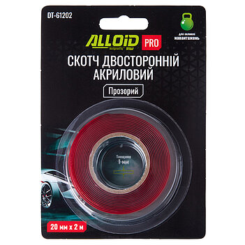 Скотч двухсторонний Alloid Pro 20мм х 2м 1 шт. (DT-61202)