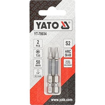 Біта Torx Yato 1/4" T25 2 шт. (YT-78034)