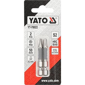 Бита Phillips Yato 1/4" PH3 2 шт. (YT-78022)