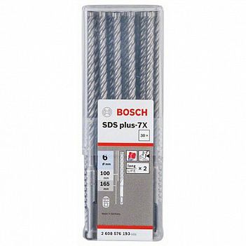Бур по бетону Bosch SDS-Plus 6x100x165мм 30шт. (2608576193)