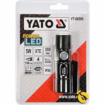 Фонарь аккумуляторный Yato 3,7В (YT-08569)