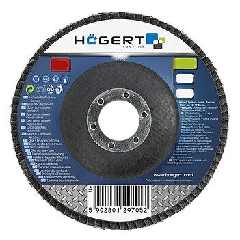 Круг лепестковый шлифовальный Hoegert 125ммхP120 (HT8D055)