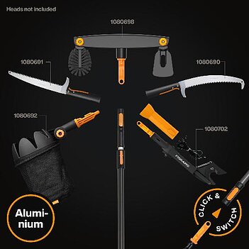 Ручка телескопическая Fiskars OneClick L 400 см (1080672)