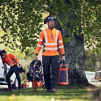 Футболка сигнальна з довгим рукавом Husqvarna Technical High Viz розмір M (5963038-50)