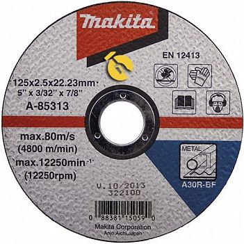 Круг отрезной по металлу Makita 180x2,5x22,23мм (A-85329)
