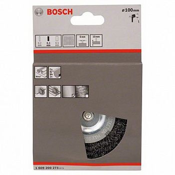 Щетка проволочная Bosch 100мм (1609200273)