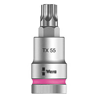 Головка торцевая с битой Torx WERA Zyklop 8767 C HF Cr-V 1/2" TX55 с фиксирующей функцией (05003837001)