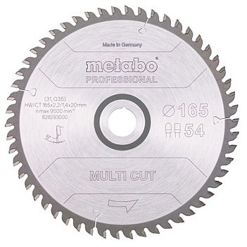 Диск пиляльний універсальний Metabo 165x20x1,4 мм (628293000)