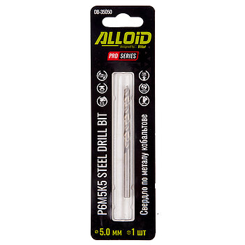 Сверло по металлу Alloid Pro HSS-Co 5,0х86 мм 1 шт. (DB-35050)