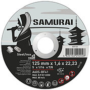Круг отрезной по металлу VIROK SAMURAY 125х1,6х22,23 мм (60V126)